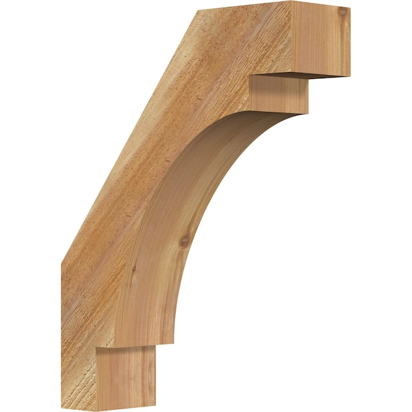 Ekena Millwork 4"W x 14"D x 18"H Merced Rough Sawn Knee Brace, Western Red Cedar BRC04X14X18MRC00RWR - main